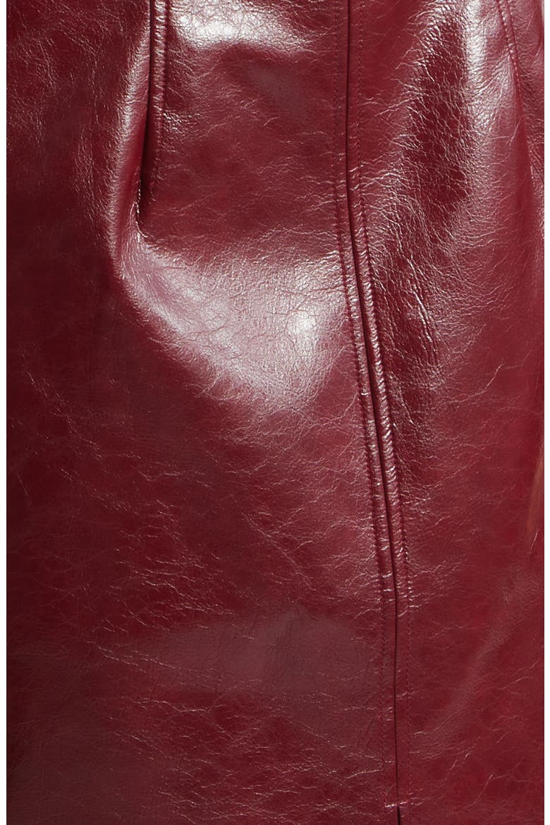 Zivana Bateau Faux Leather Dress, Alternate, color, OXBLOOD
