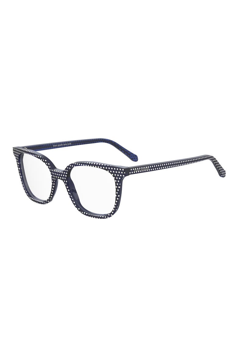 romeo 50mm rectangular reading glasses, Alternate, color, BLUE