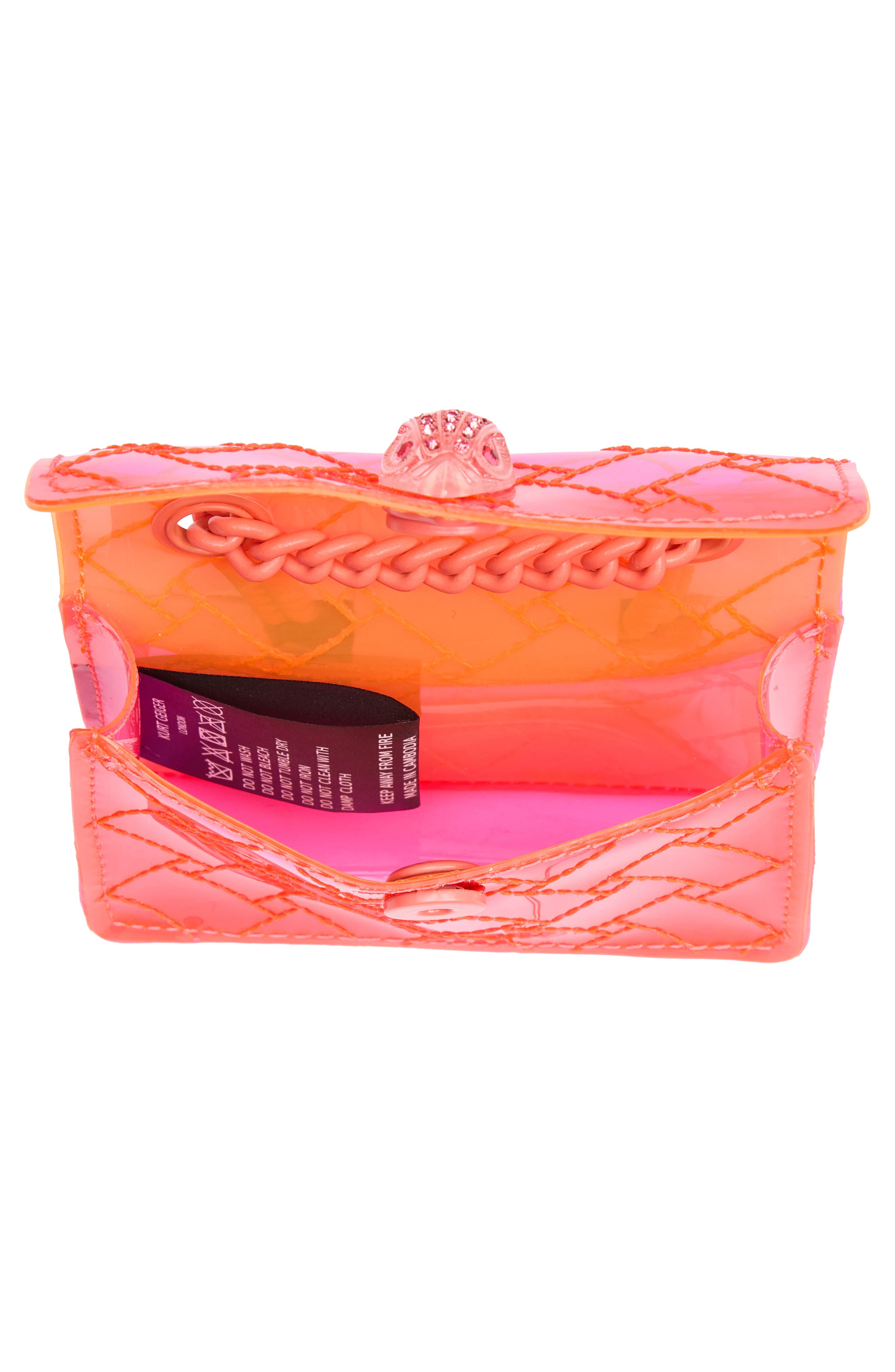 Micro Kensington Vinyl Crossbody Bag, Alternate, color, OPEN PINK