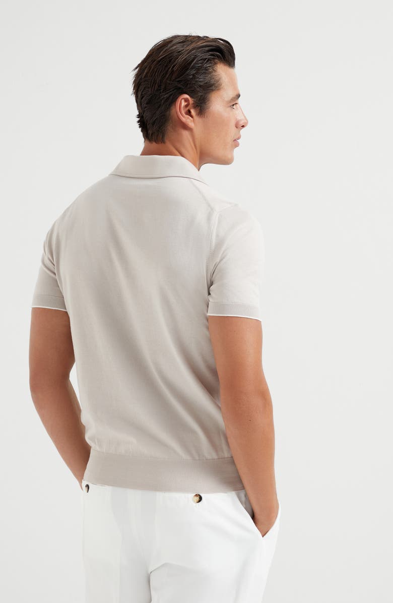 Brunello Cucinelli Lightweight knit Polo, Alternate, color, 