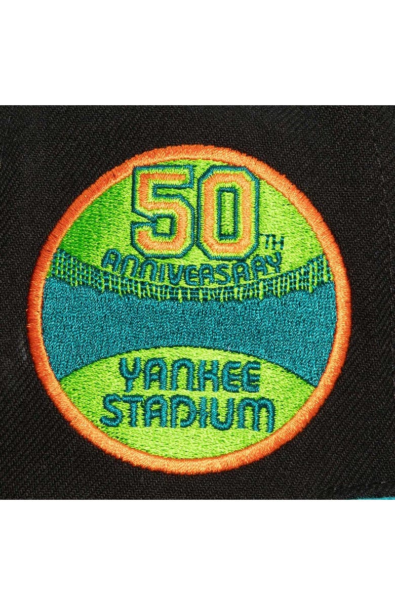 Mitchell & Ness Men's Mitchell & Ness Black/Teal New York Yankees Citrus Cooler Snapback Hat, Alternate, color, Black