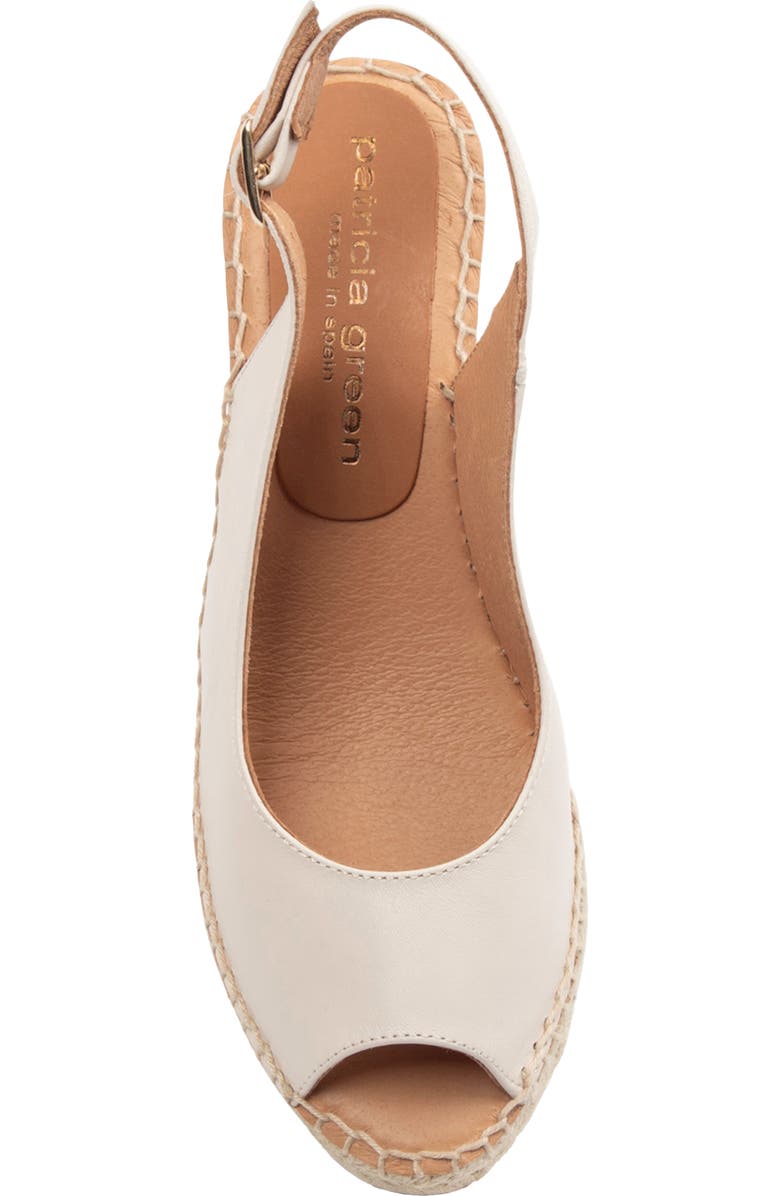 patricia green Peyton Slingback Espadrille Peep Toe Platform Wedge Sandal, Alternate, color,