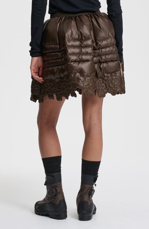Cecilie Bahnsen X The North Face Quilted Down Skirt In Brown