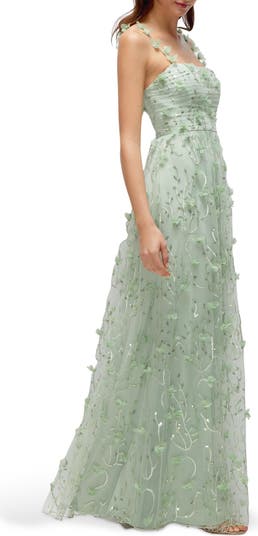 Floral Embroidered Gown