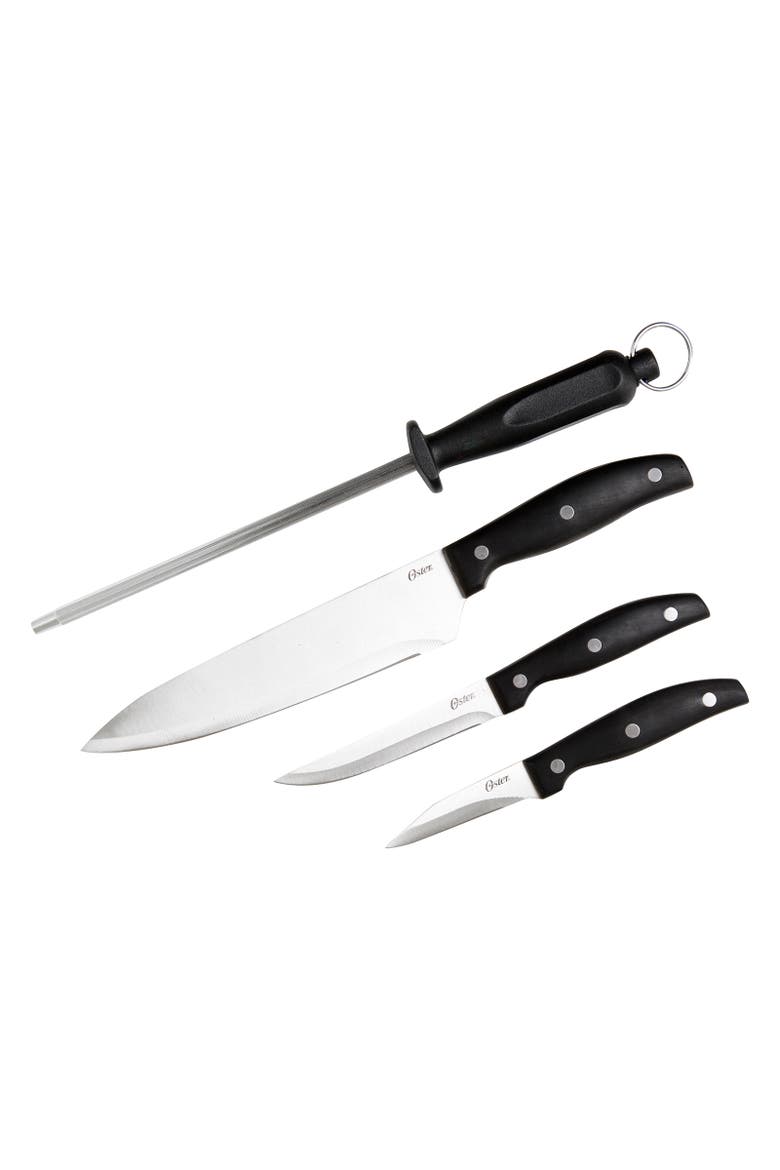 Granger 4 Piece Stainless Steel Blade Cutlery Set, Main, color, Black