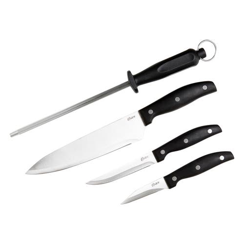 Oster Granger 4 Piece Stainless Steel Blade Cutlery Set In Black