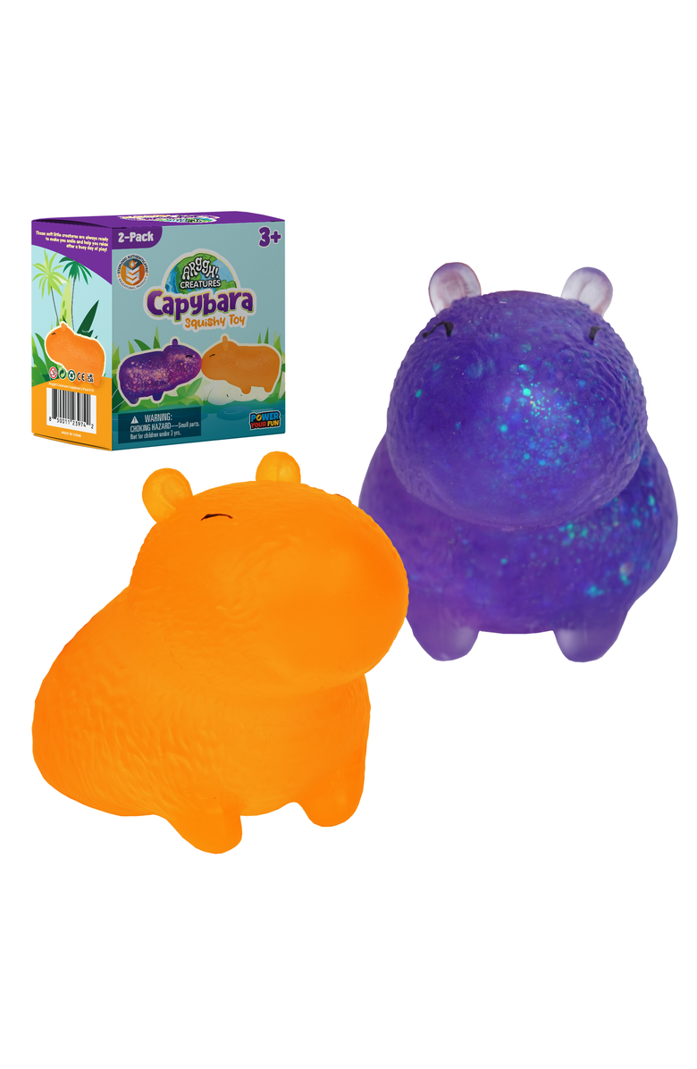 Power Your Fun Capybara Squishy Toy Version 1, Main, color, Purple And Orange