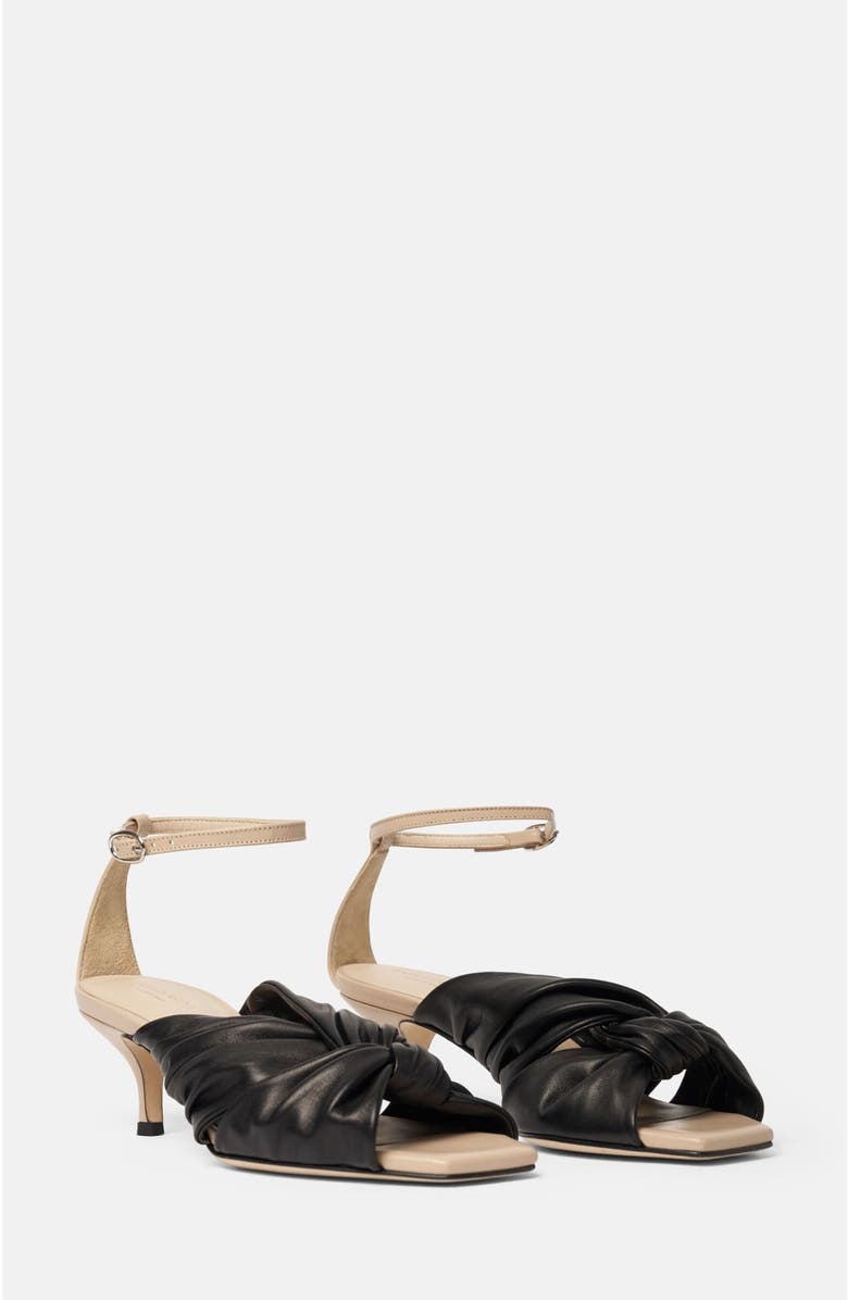 SCAROSSO Knot Sandals, Main, color, Black - Calf