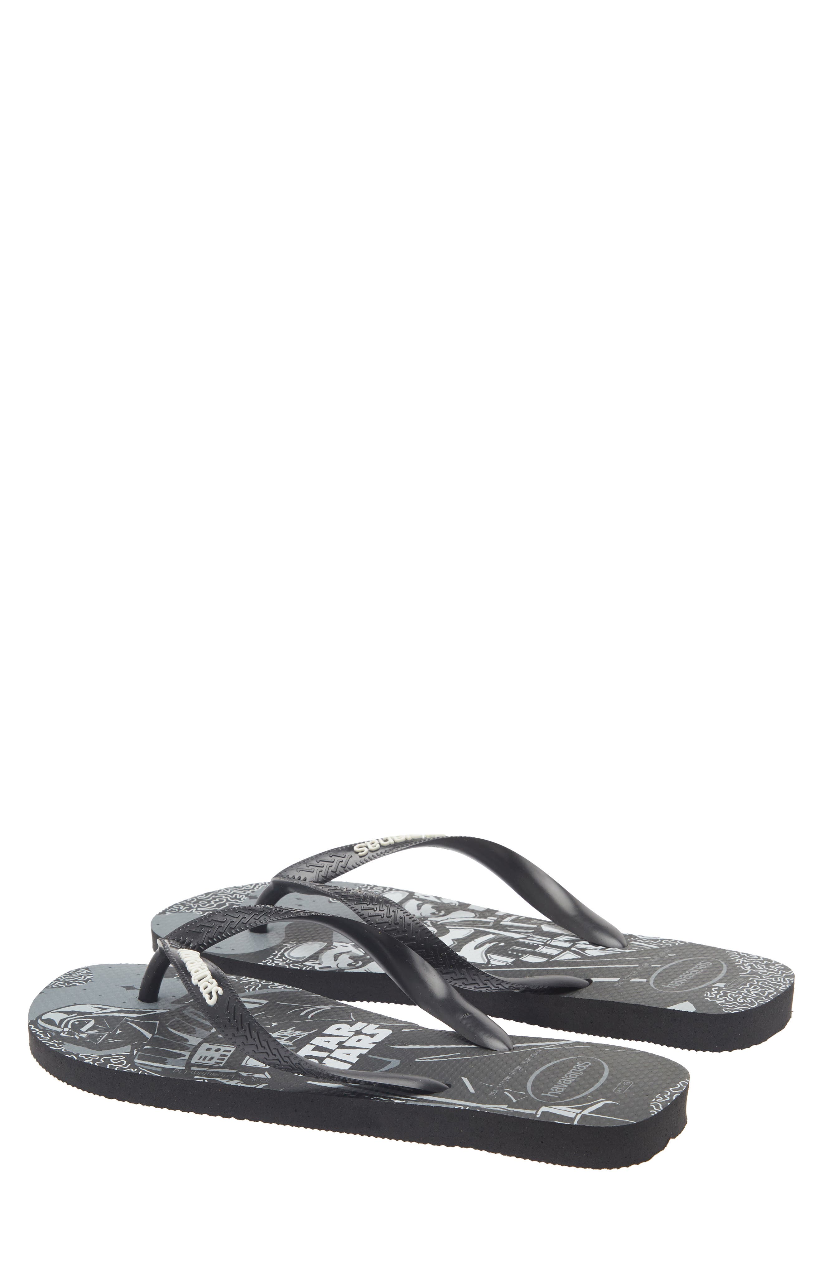 Star Wars Flip Flop, Alternate, color, BLACK/ BLACK/ WHITE