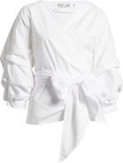 NIKKI LUND Anna Tie Waist Wrap Top