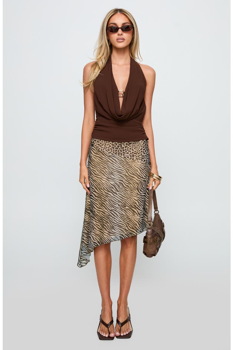 Treat You Better Plunge Halter Top, Alternate, color, CHOCOLATE