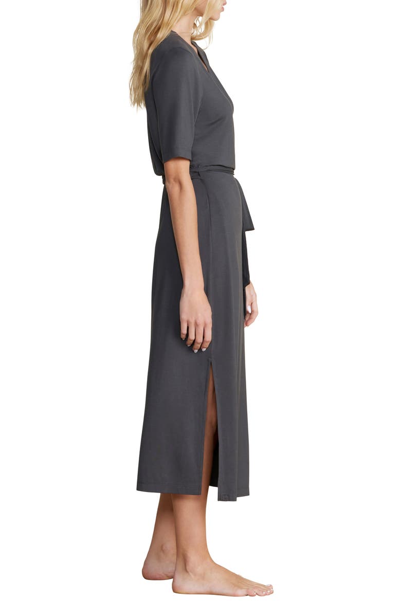 Barefoot Dreams<sup>®</sup> Luxe Milk Jersey<sup>®</sup> Three-Quarter Sleeves Wrap Dress, Alternate, color, 