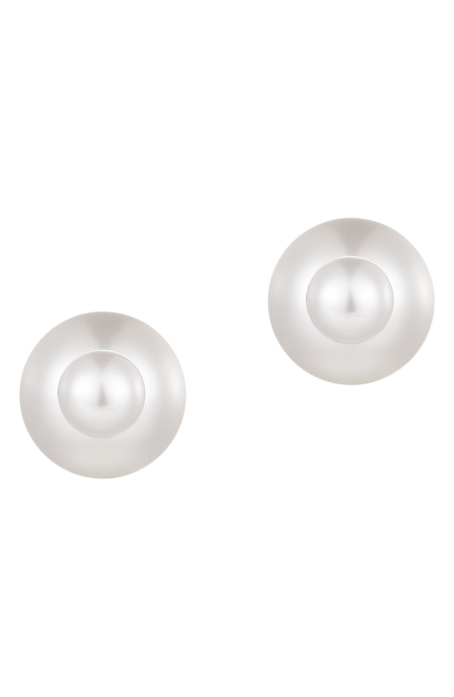 Adornia Faux Pearl Front/Back Stud Earrings | Nordstromrack
