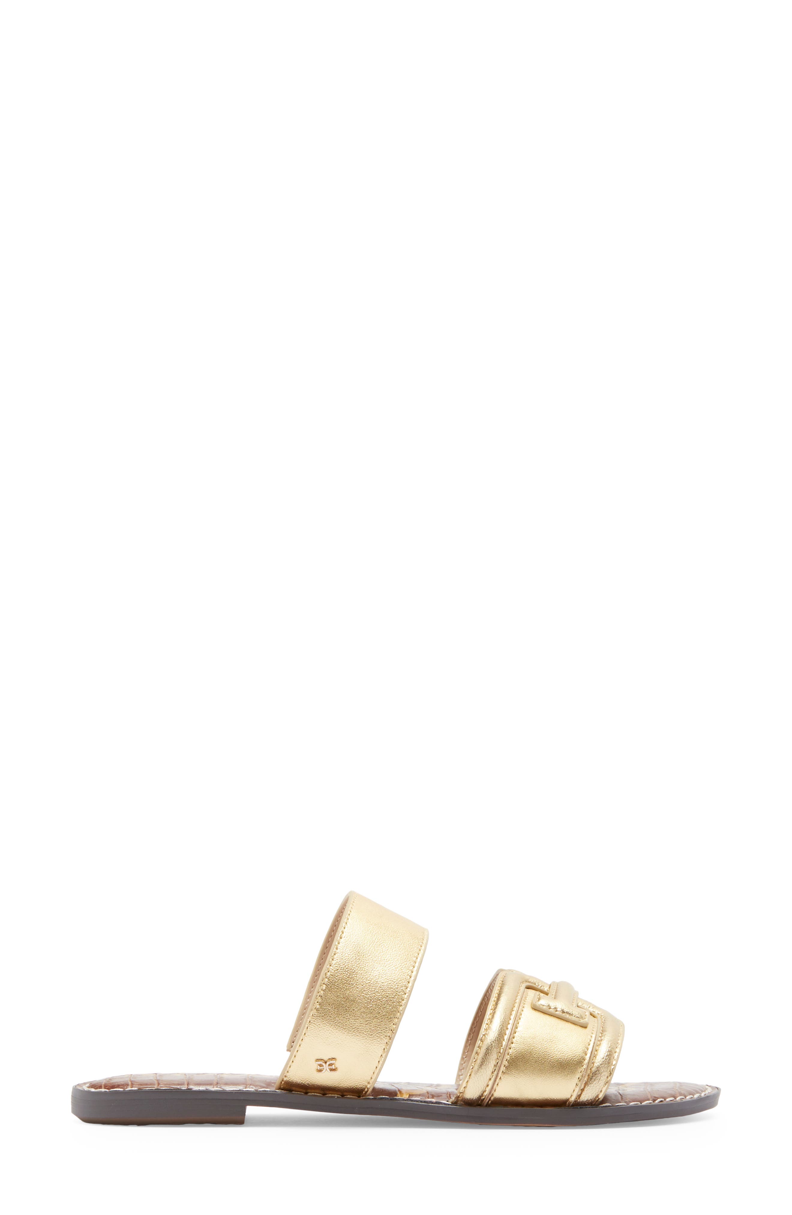 Gabi Two-Strap Slide Sandal, Alternate, color, AMBER GOLD