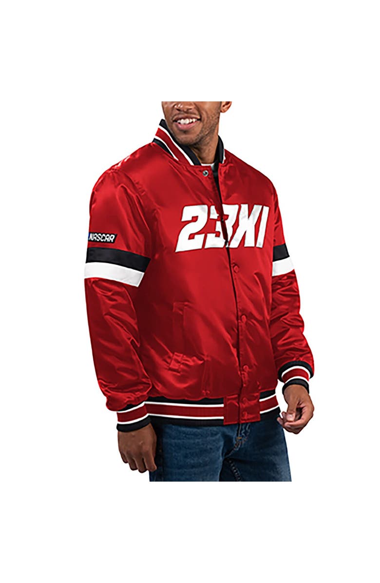 STARTER Men's Starter  Red Bubba Wallace Home Game Full-Snap Varsity Jacket, Main, color, Red