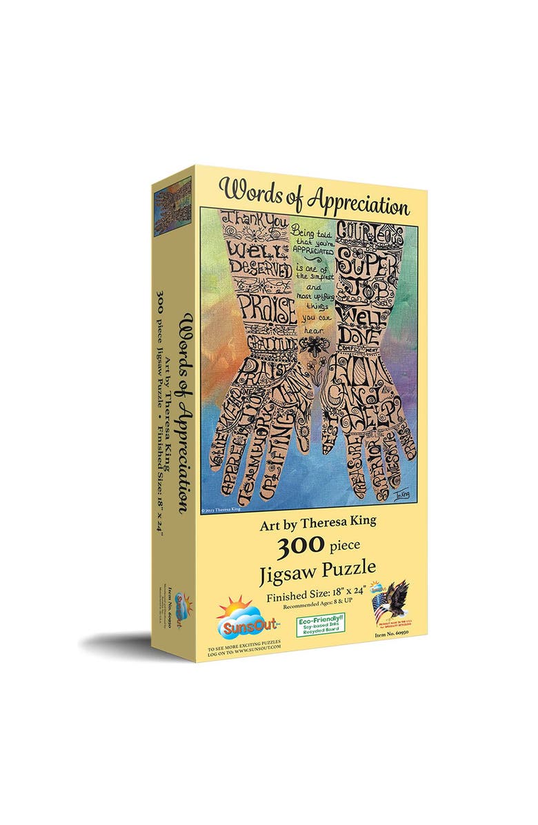 Sunsout Words of Appreciation 300 piece Jigsaw Puzzle for Adults, Main, color, Multicolor