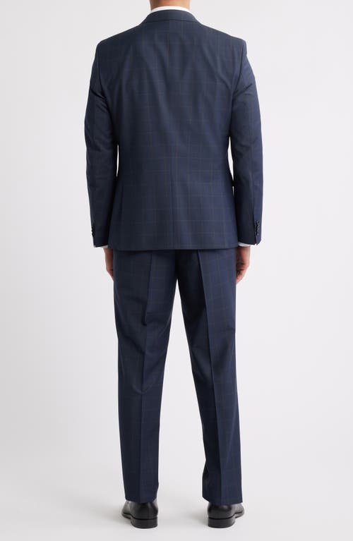 Hugo Boss Boss Huge Windowpane Check Suit In Blue