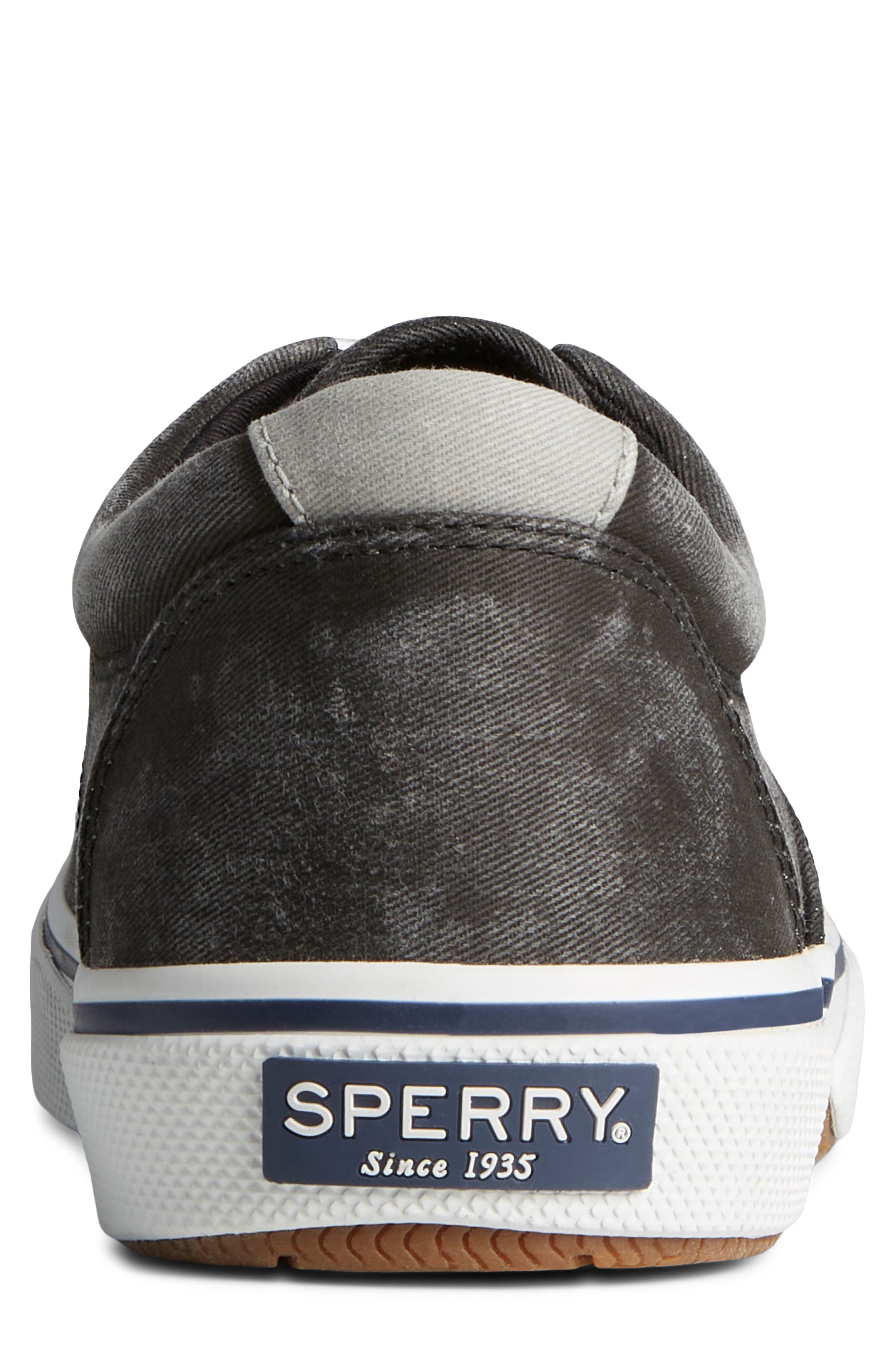 Sperry Halyard CVO Recycled Cotton Sneaker, Alternate, color, Black