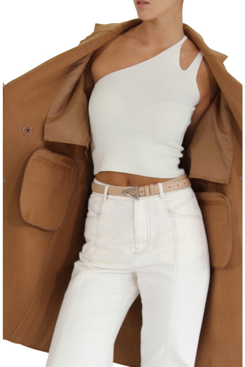 Amnesia Oversized Wool Blend Coat, Alternate, color, CAMEL