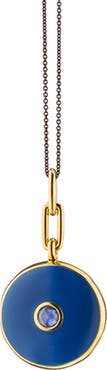 Monica Rich Kosann 18k Gold & Sterling Silver Enamel Locket Necklace