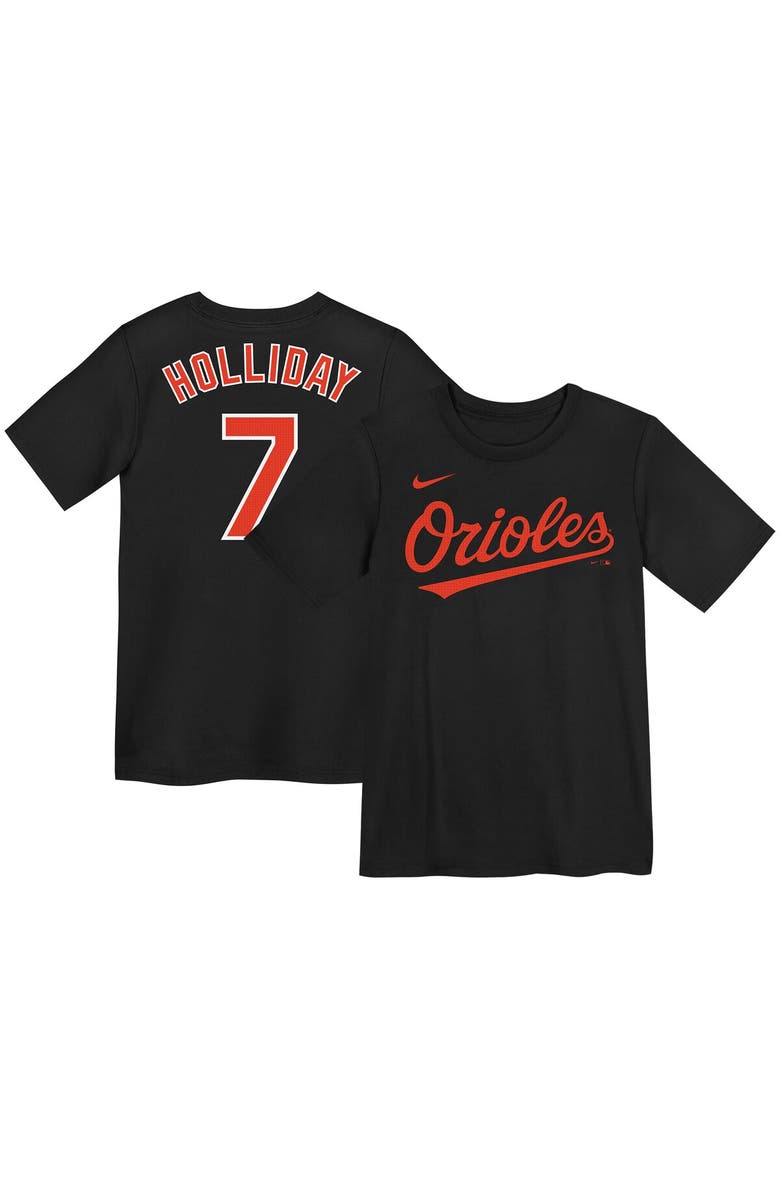 Nike Preschool Nike Jackson Holliday Black Baltimore Orioles  Name & Number T-Shirt, Alternate, color, 