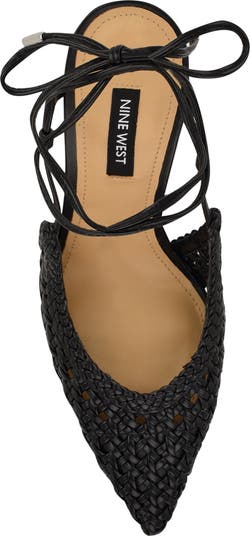 【NINE WEST】Fessla ウーブン アンクルラップ パンプス Nine West Fessla Ankle Wrap Pointed Toe Pump (Women) | Nordstrom