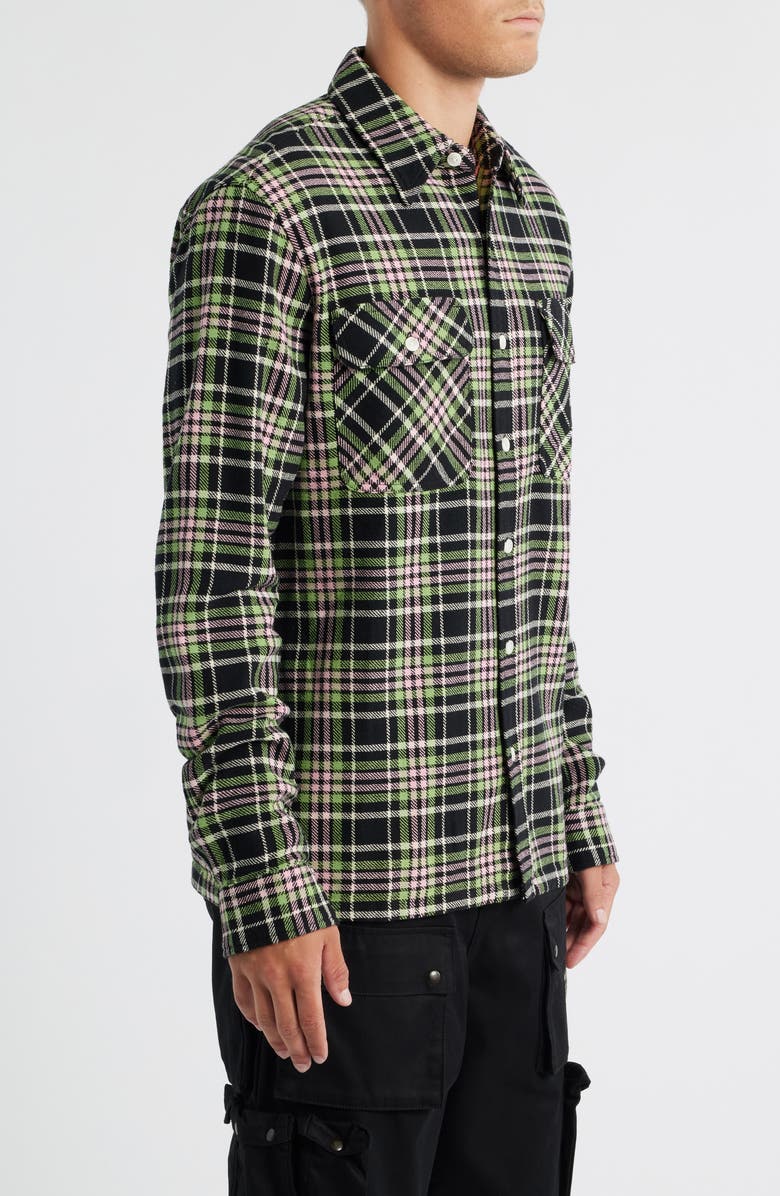 Billionaire Boys Club BB Club Plaid Button-Up Shirt, Alternate, color, Black
