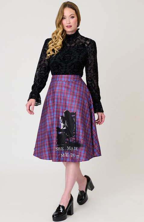 Retro Style High Waist Vivien Swing Skirt