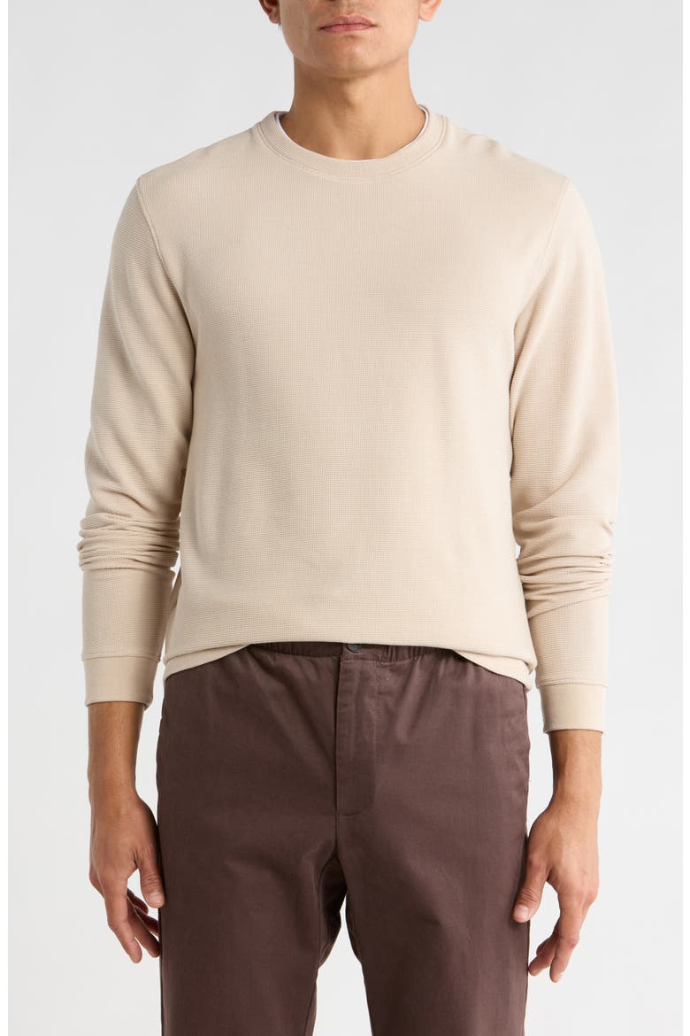 Textured Long Sleeve T-Shirt, Main, color, SAND