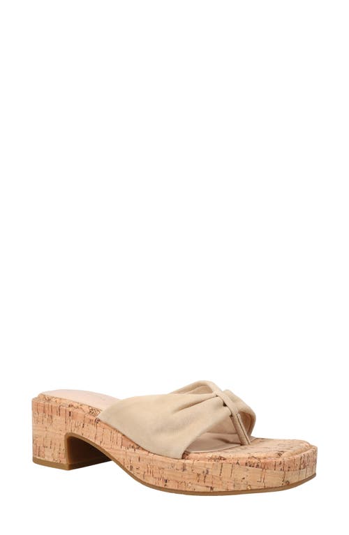 Pelle Moda Bandi Platform Flip Flop In Nude