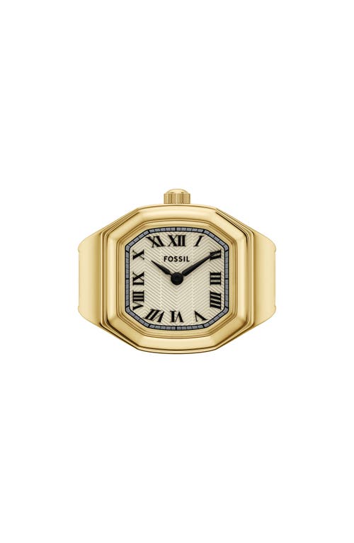 Fossil Harlow Ring Watch, 16mm In Brown