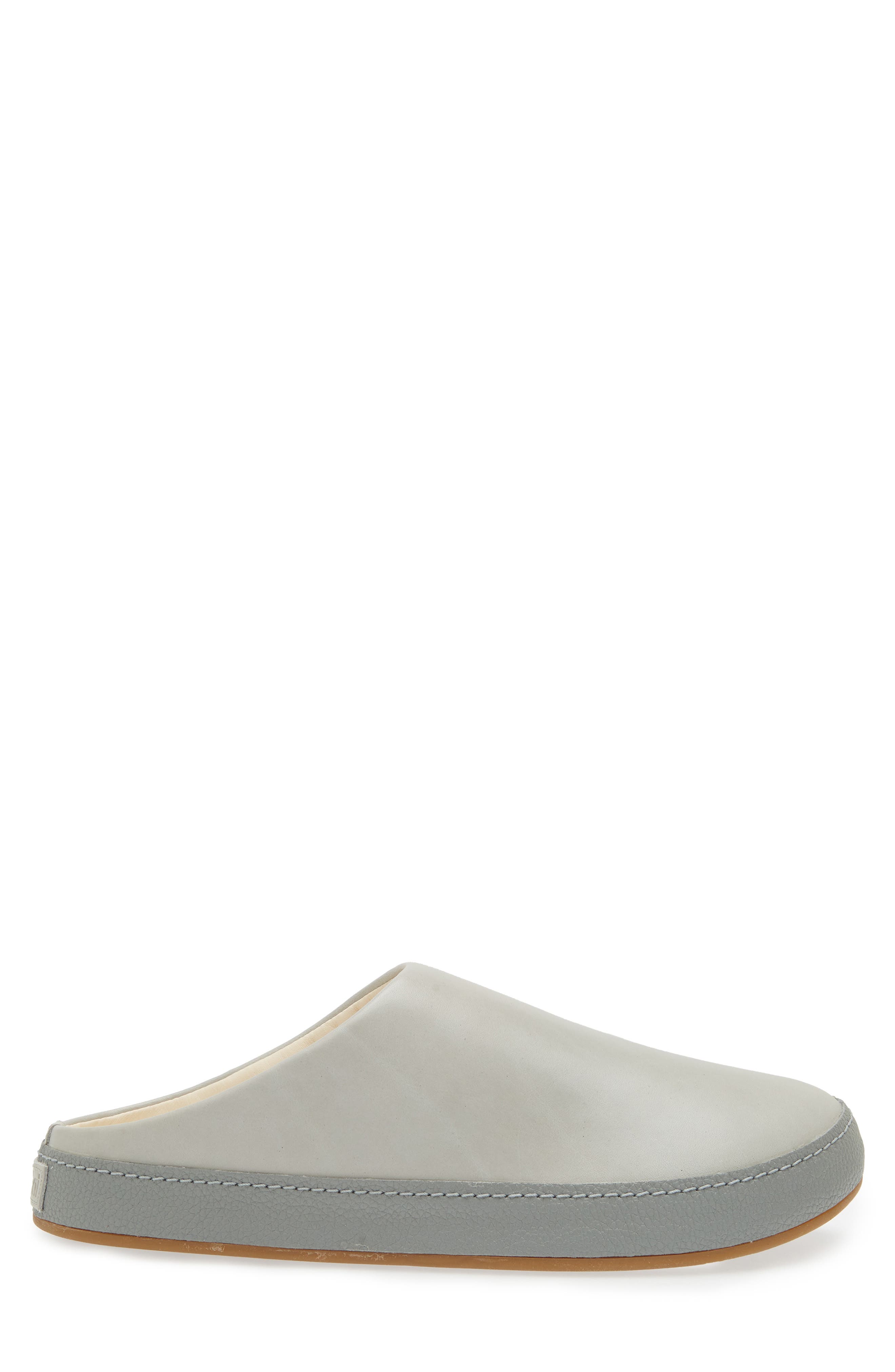 OluKai Hāmani Leather Mule, Alternate, color, Smoke / Storm Grey
