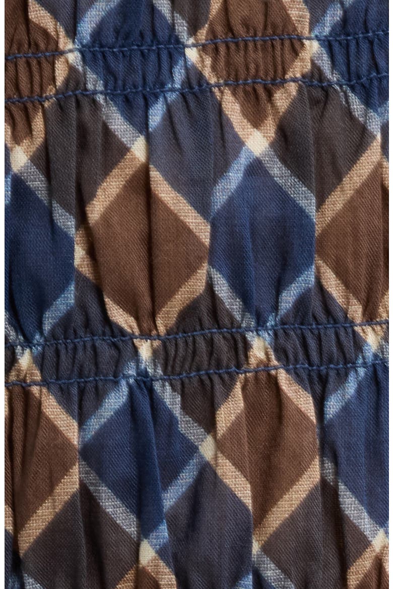 Phoebe Nap Cotton Smocked Top, Alternate, color, WILSHIRE PLAID CHOC