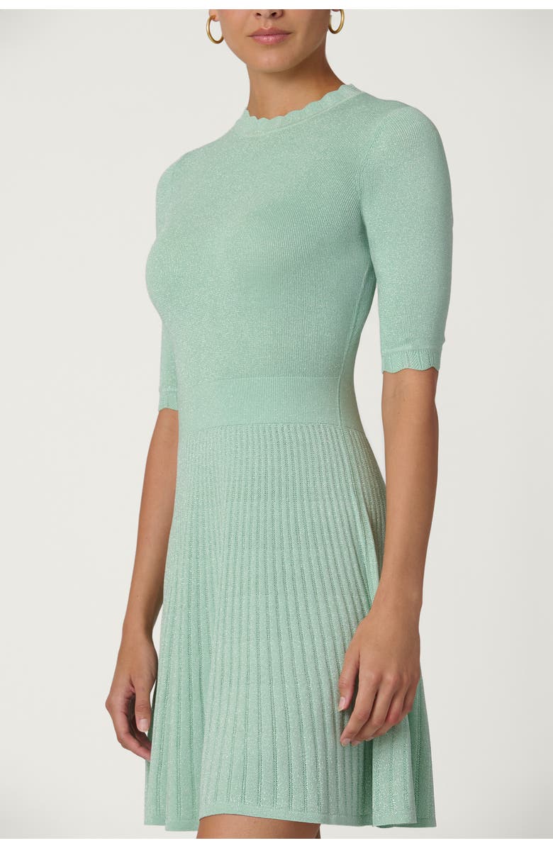 Shoshanna Fine Gauge Shimmer Knit Warren Dress, Alternate, color, Soft Mint