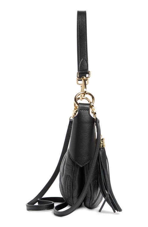 Valentino By Mario Valentino Sabrine Diamond Quilted Shoulder Bag In Black