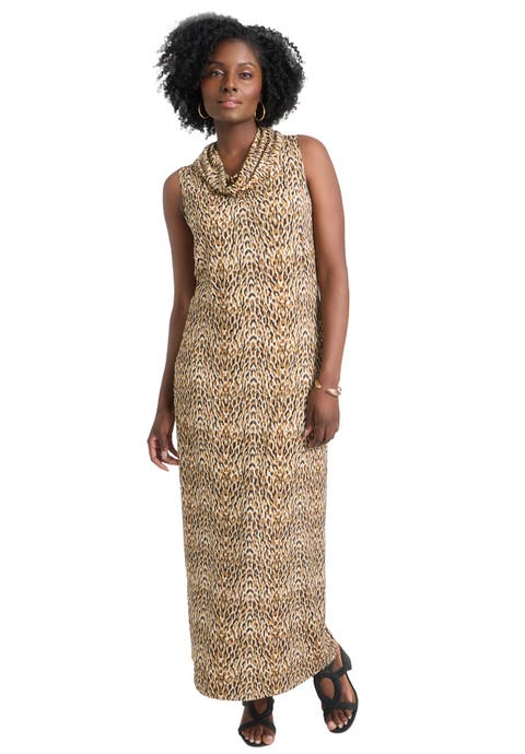 Sleeveless Cowl Neck Maxi