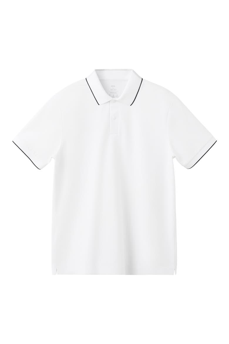 Comfort Stretch Tipped Piqué Polo, Alternate, color, WHITE
