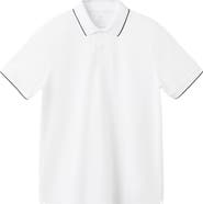 MANGO Comfort Stretch Tipped Piqué Polo