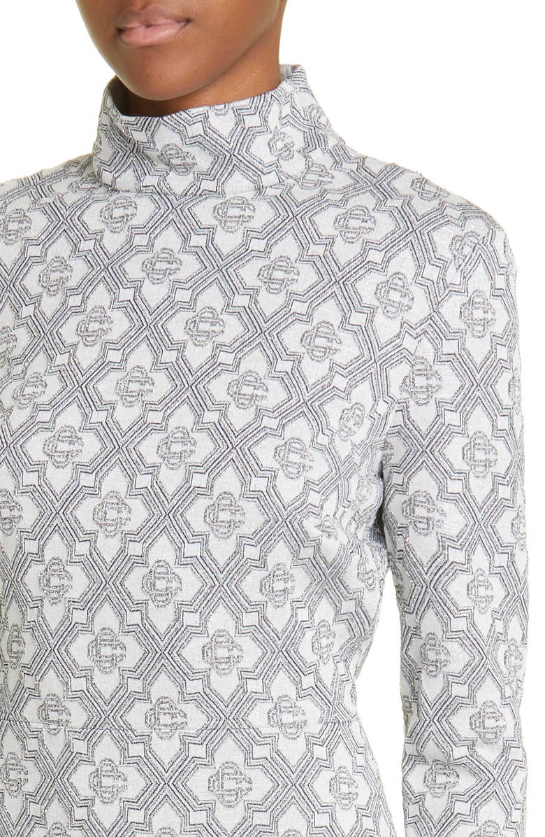 Casablanca Long Sleeve Open Back Minidress, Alternate, color, 