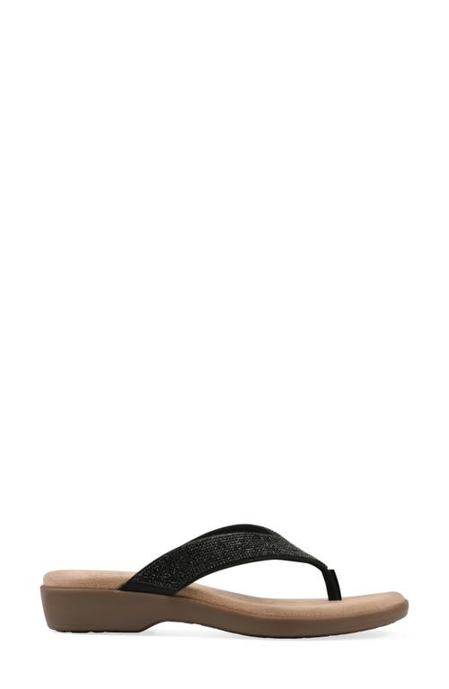 Cliffs By White Mountain Becharm Sandal In Black Fabric