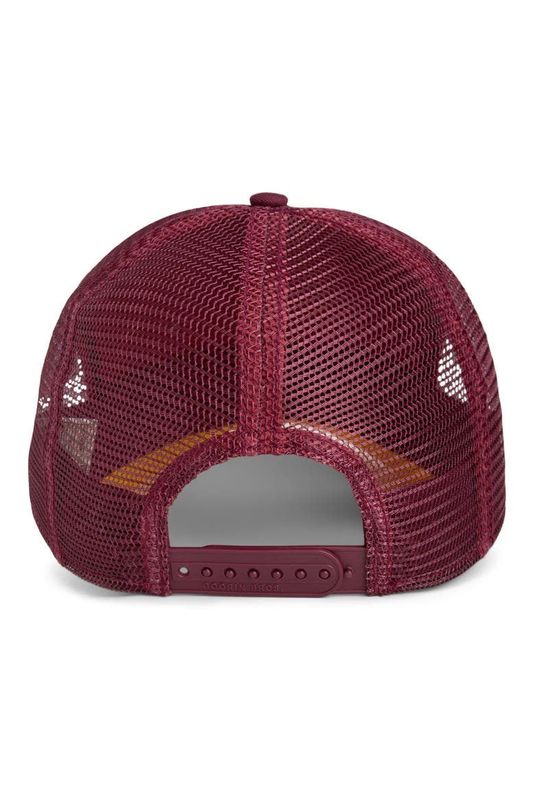 Real Talk Owl Patch Snapback Trucker Hat, Alternate, color, DESIRE / BEAM