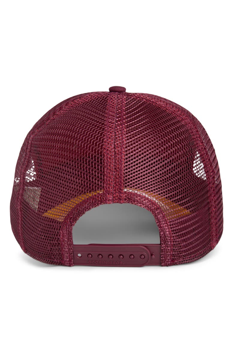 Goorin Bros. Real Talk Owl Patch Snapback Trucker Hat, Alternate, color, Desire / Beam