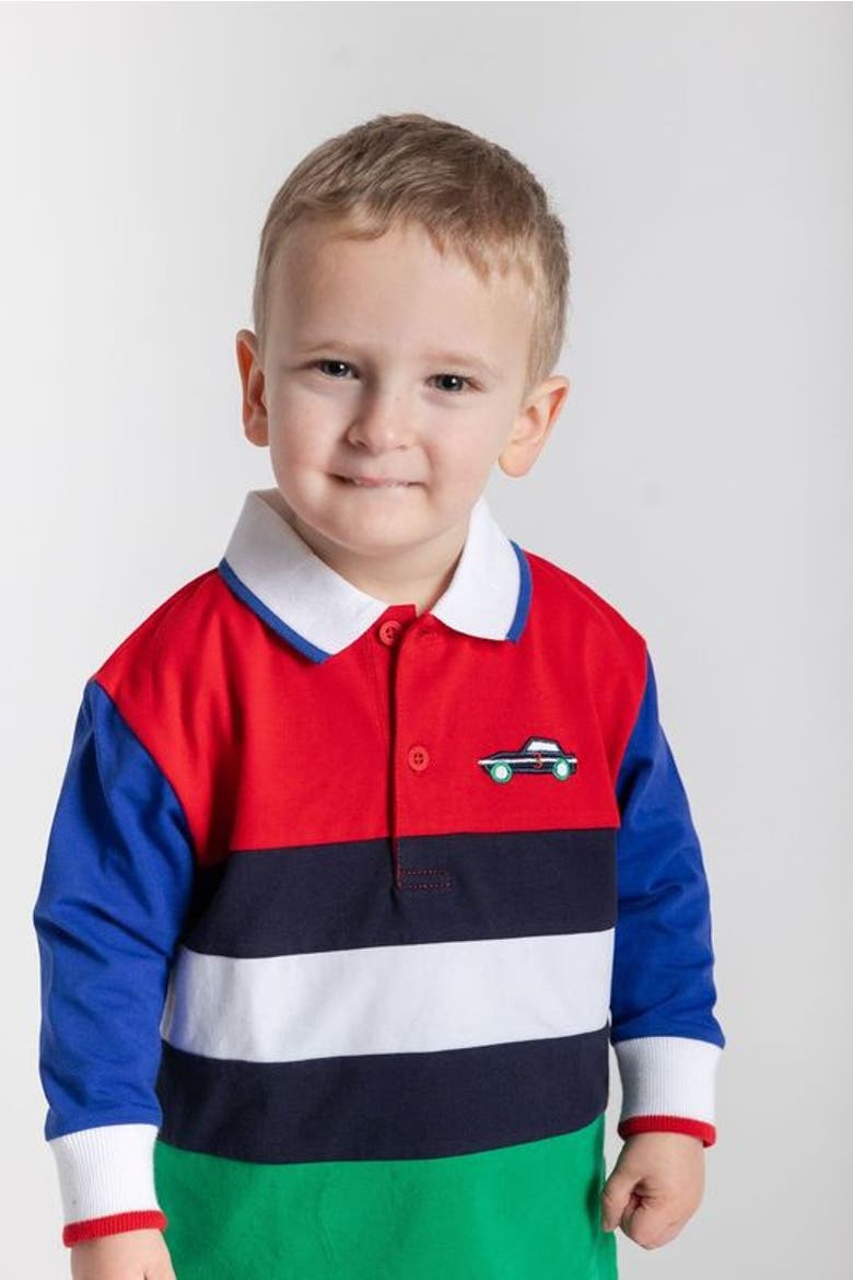 Jersey Knit Polo With Race Car, Alternate, color, Multicolor