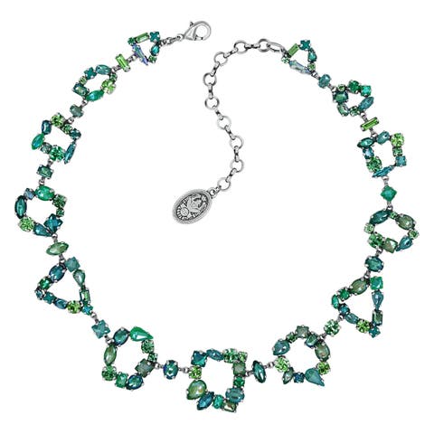 Mess to Impress Asymmetrical Crystal Link Necklace