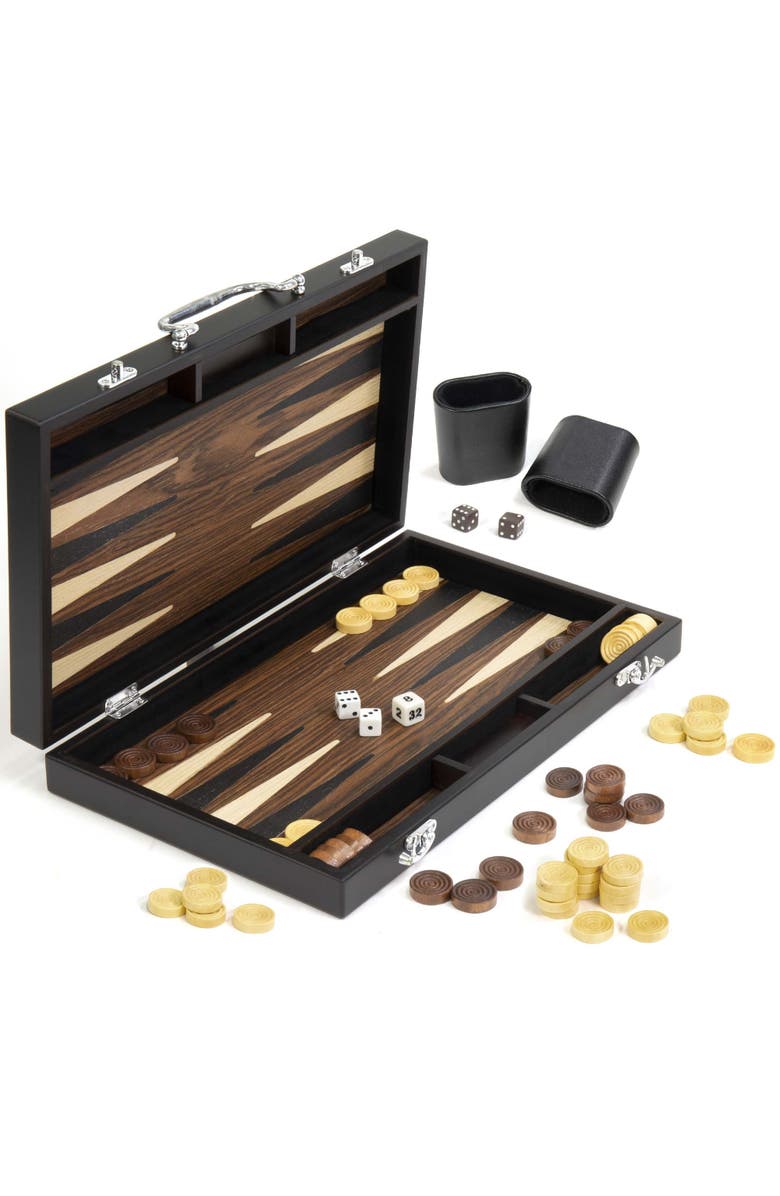 Merchant Ambassador Craftsman Deluxe Wood Backgammon Game Set, Alternate, color, Multicolored