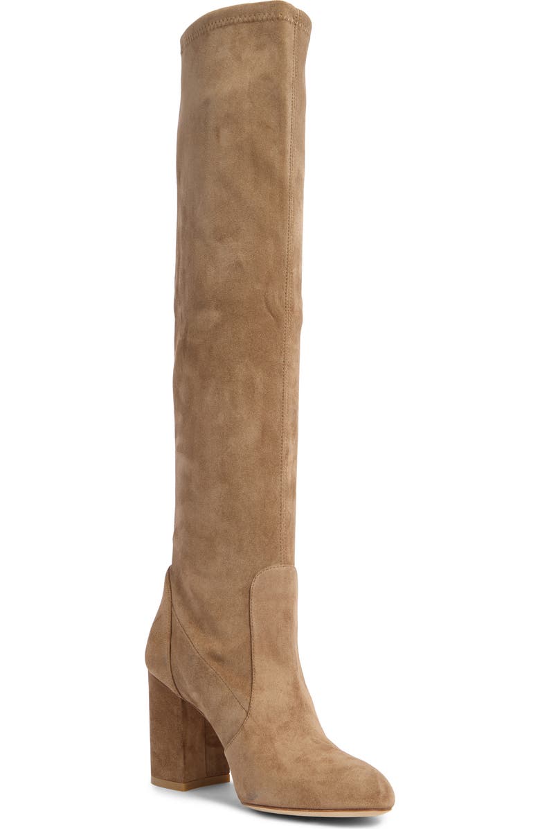 Stuart Weitzman Yuliana Knee High Slouch Boot, Main, color, Khaki