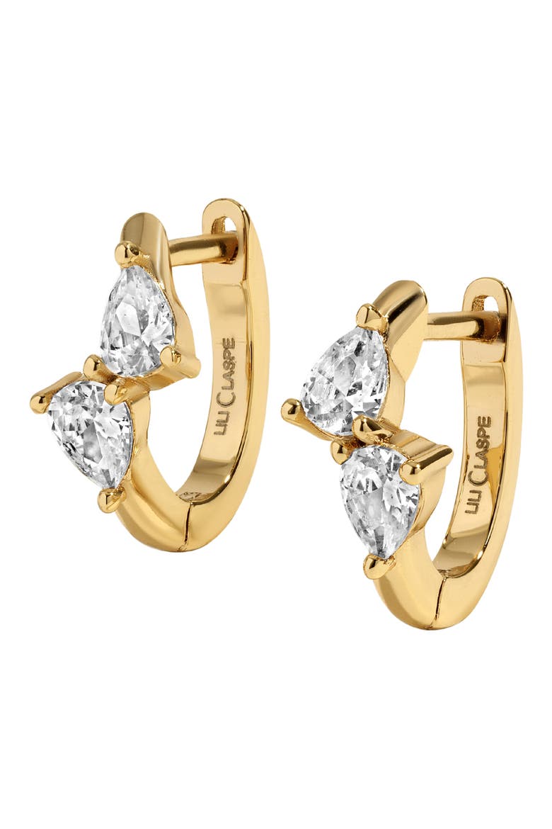 Bryn Huggie Earrings, Main, color, GOLD