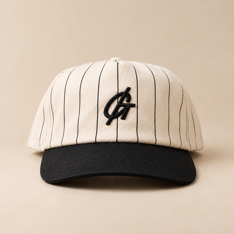 The Pinstripe Monogram Cap