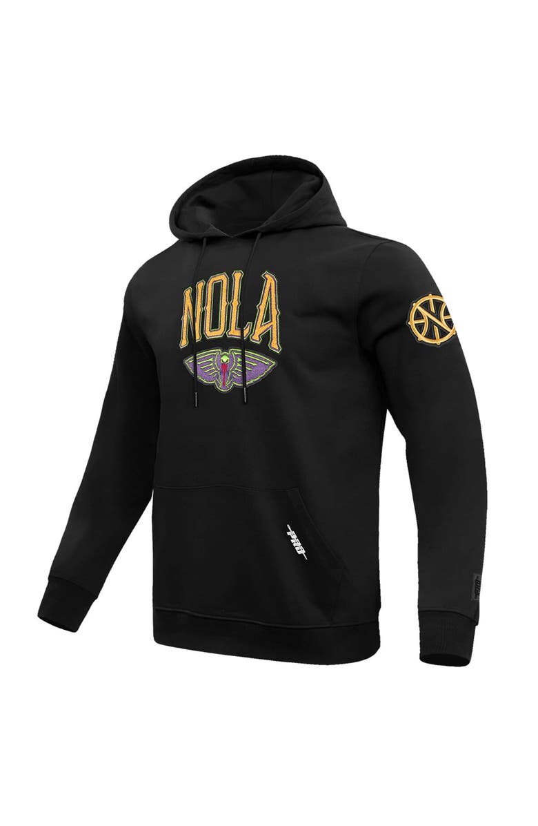 PRO STANDARD Men's Pro Standard Black New Orleans Pelicans 2024/25 City Edition Chenille Applique Pullover Hoodie, Alternate, color, 