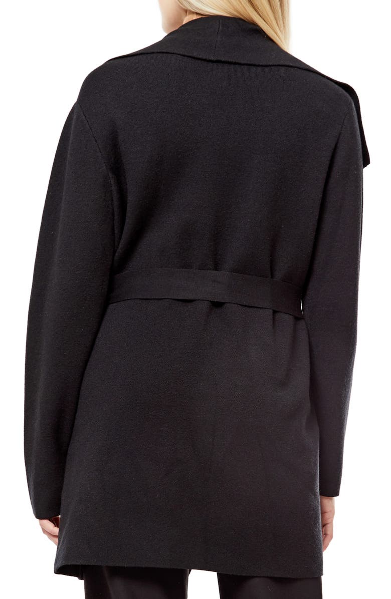BY DESIGN Teri Wrap Cardigan, Alternate, color, Black